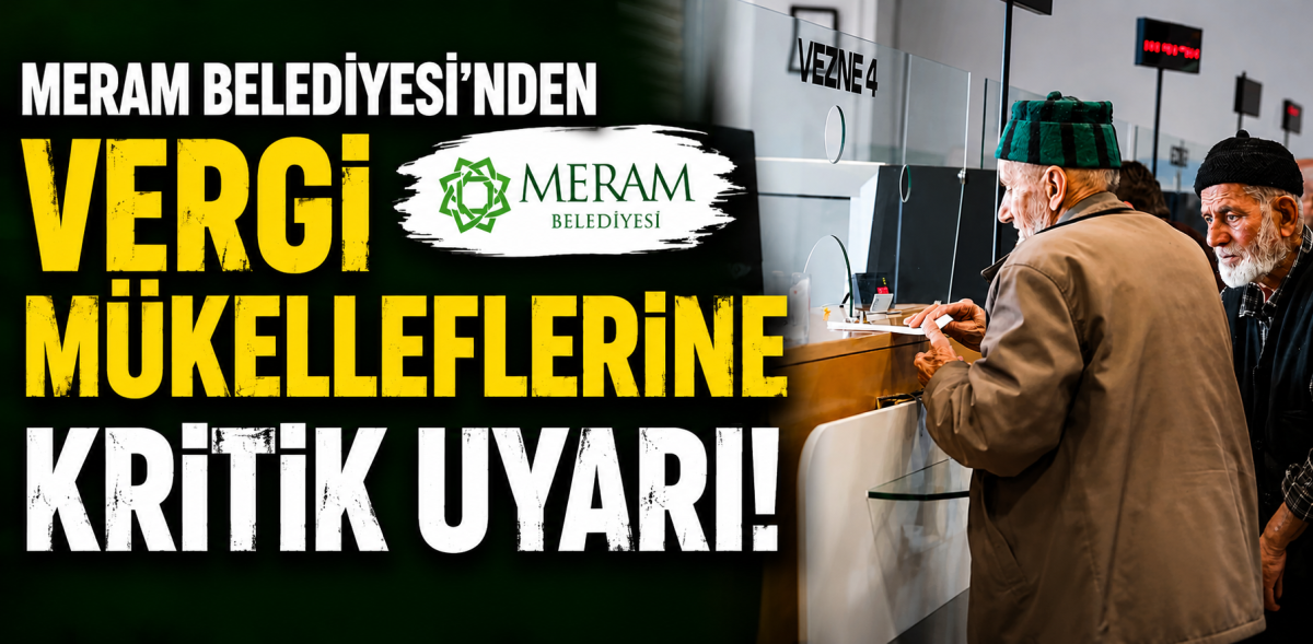 Meram Belediyesi’nden vergi mükelleflerine kritik uyarı