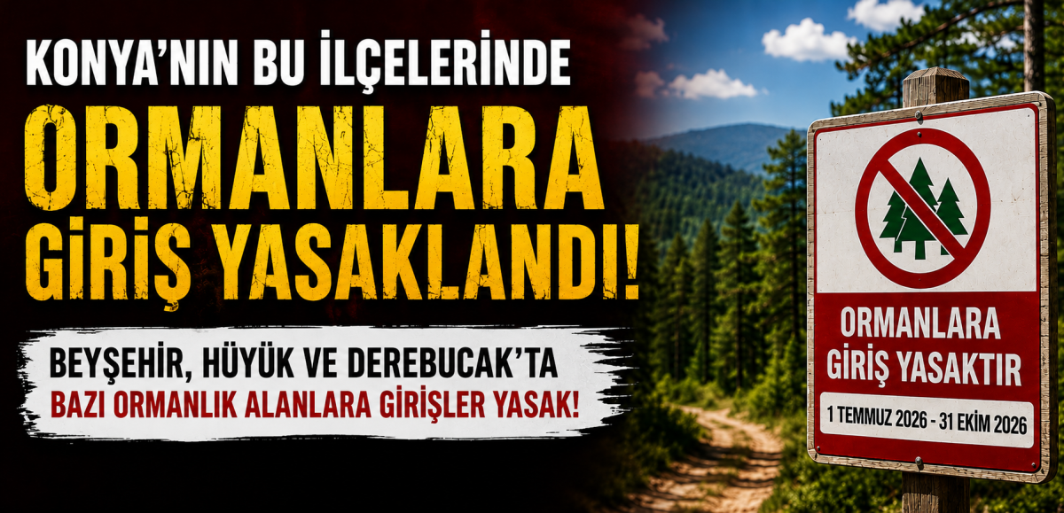 Konya'nın bu ilçelerinde ormanlara giriş yasaklandı!