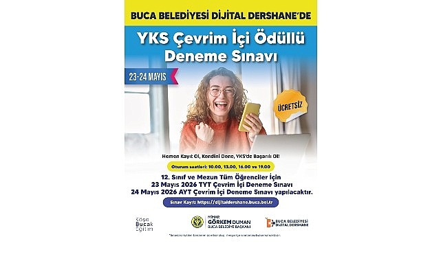 Buca Belediyesi'nden öğrencilere ücretsiz deneme sınavı desteği
