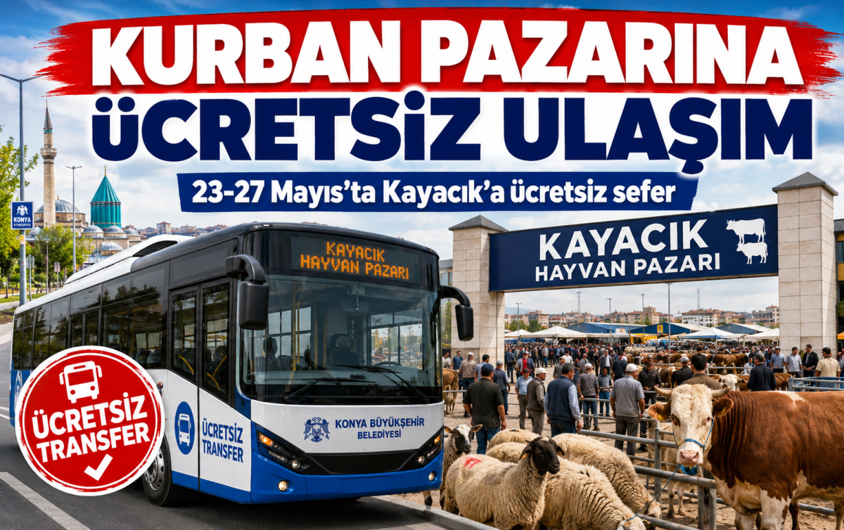 Konya’da Kurban Pazarı İçin Ücretsiz Ulaşım Başlıyor